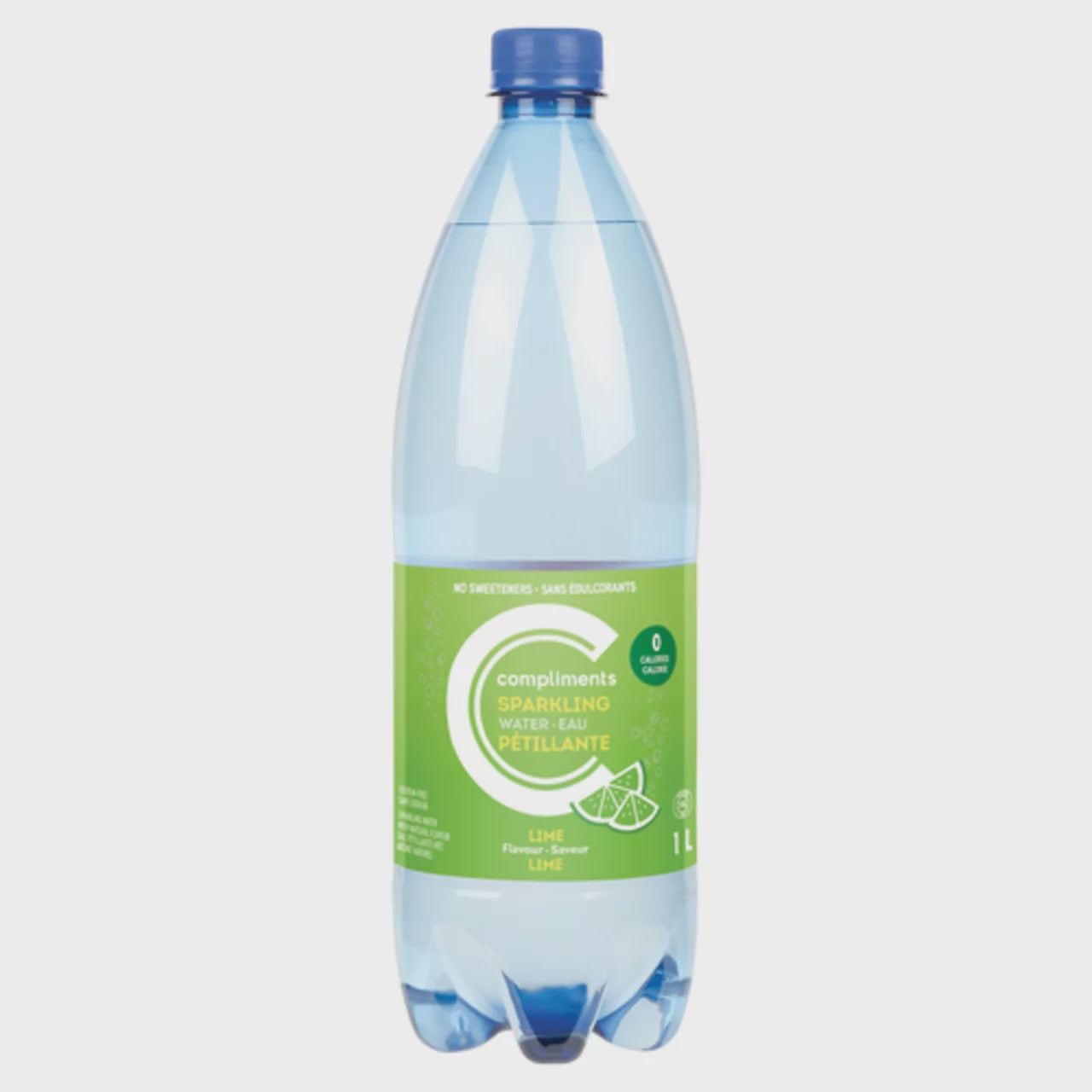 Compliments Lime Sparkling Water, 1L