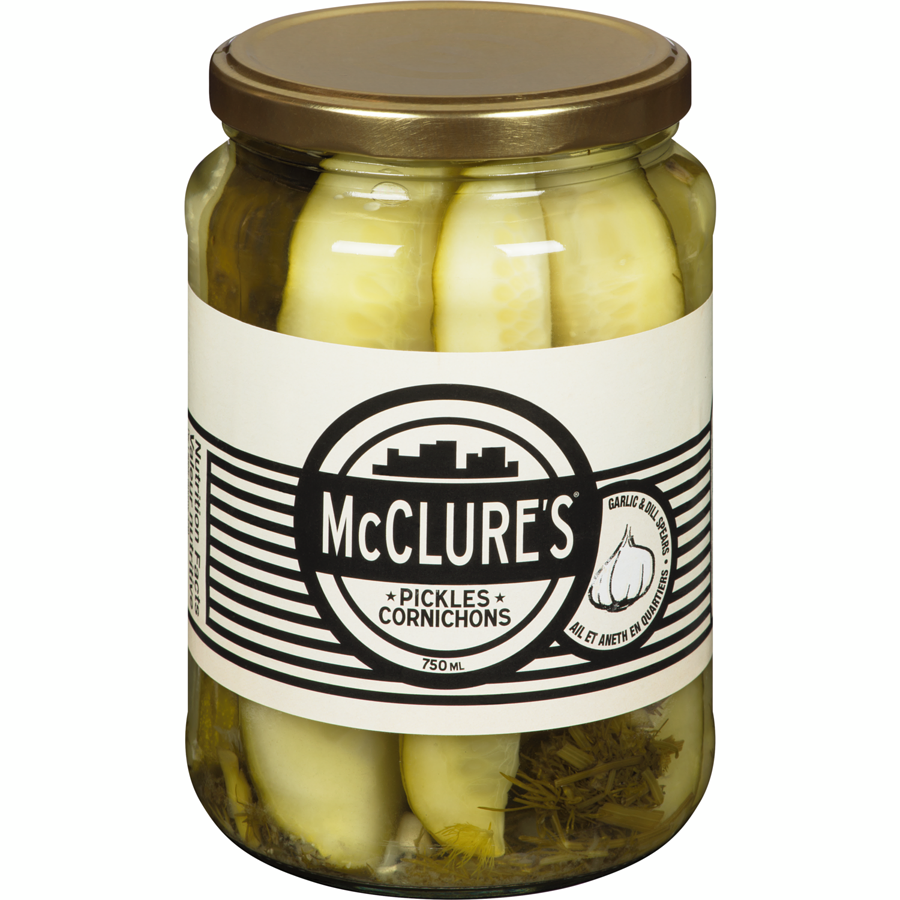 McClure's Garlic Dill Pickle Spears, 750 ml