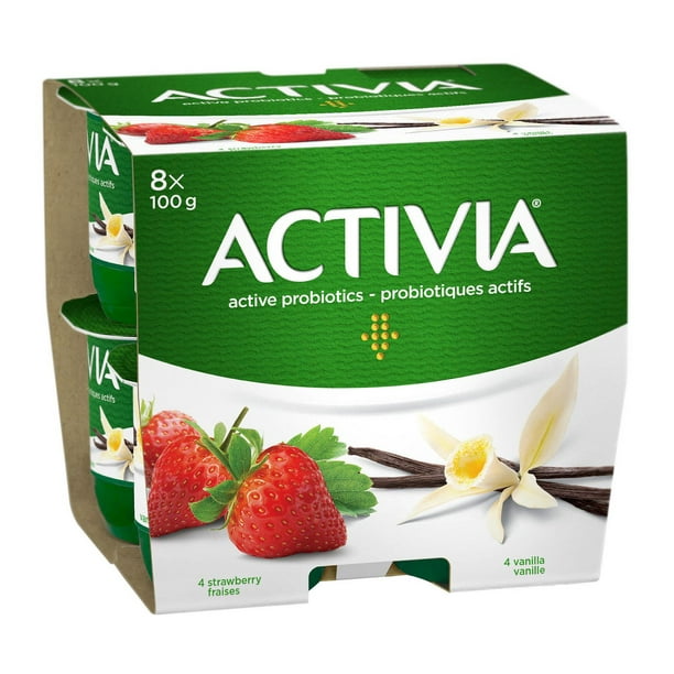 Danone Activia Strawberry Vanilla Stirred Yogurt 8 x 100 g
