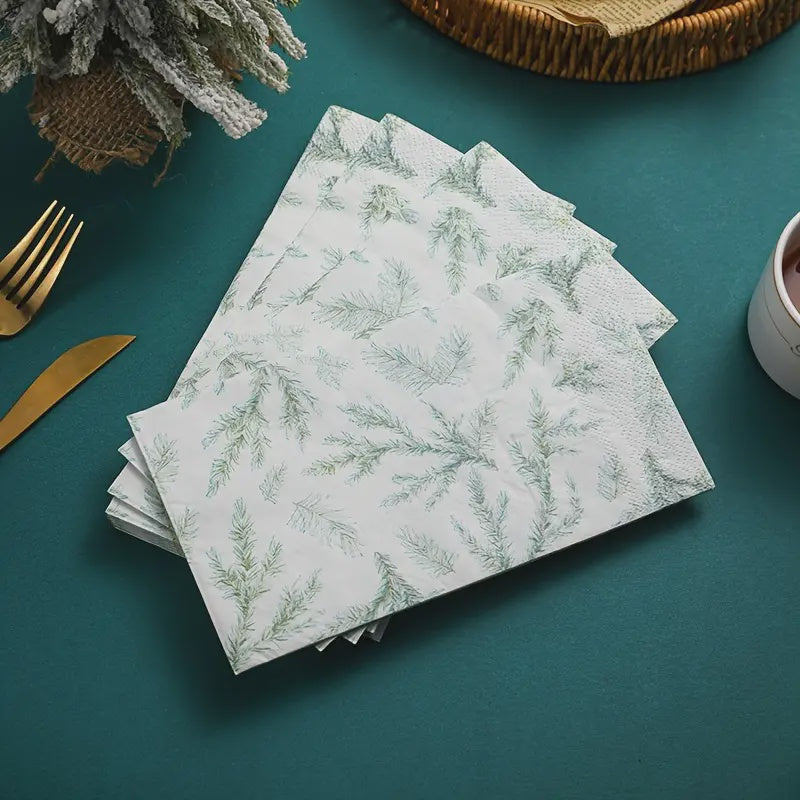 3-layer Christmas Cedar Printed Napkins