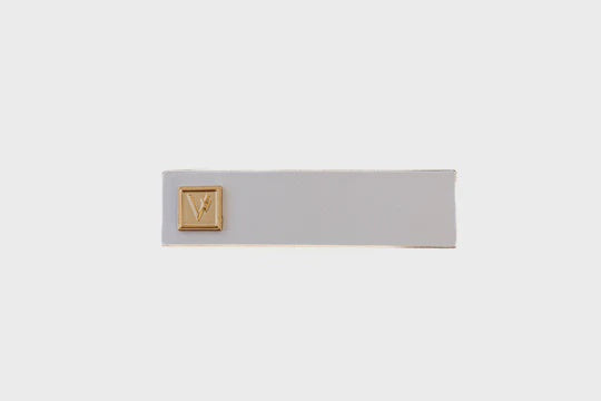 Vivente Leather Alligator Clip, White AC2005
