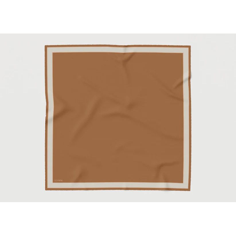 Olympia Delphine Iced Gingerbread Silk Scarf, 89cm x 89cm