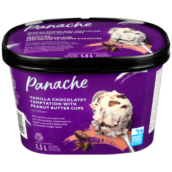 Panache Vanilla & Chocolatey Temptation Ice Cream 1.5 L