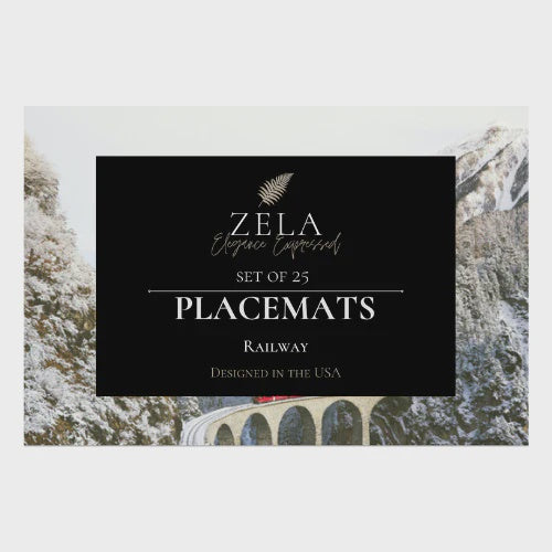 Zela Railway Placemats 25pk