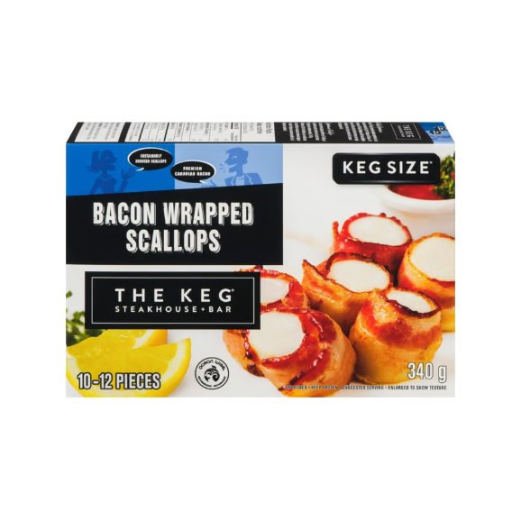 The Keg Steakhouse & Bar Bacon Wrapped Sea Scallops 340 g