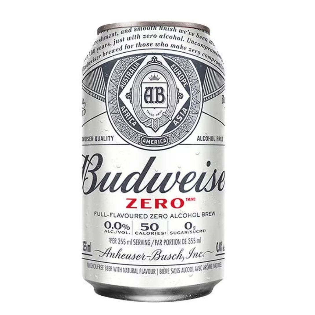 CASE LOT Budweiser 0.0%, 24 x 355ml