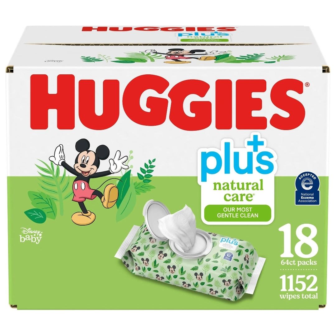 CASE LOT Huggies Plus Natural Care Wipes, 1152 Count
