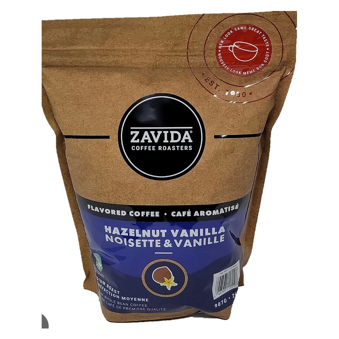 CASE LOT Zavida Hazelnut Vanilla Flavored Coffee, 907g