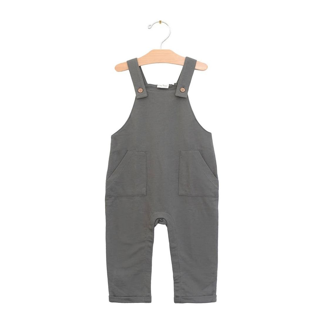 Pocket Overall - Pewter, 9-12m