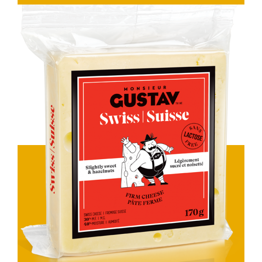 Monsieur Gustav Swiss Lactose Free Cheese 170 g