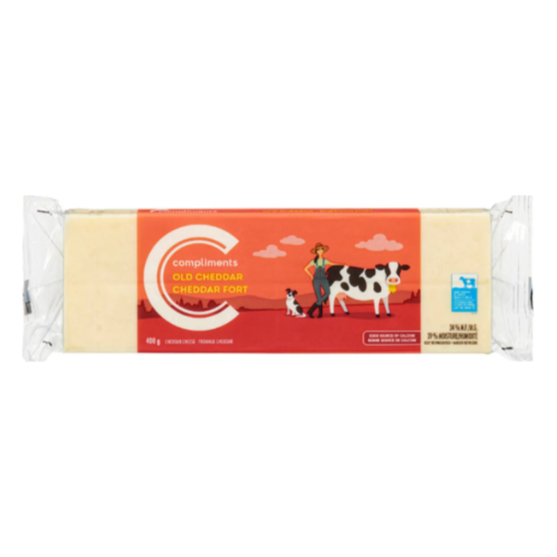 Compliments White Old Cheddar Cheese 400 g