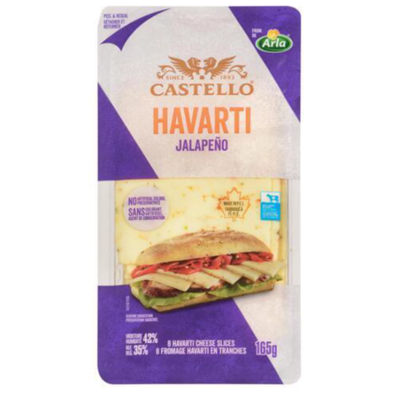 Castello Jalapeno Sliced Havarti Cheese 165 g