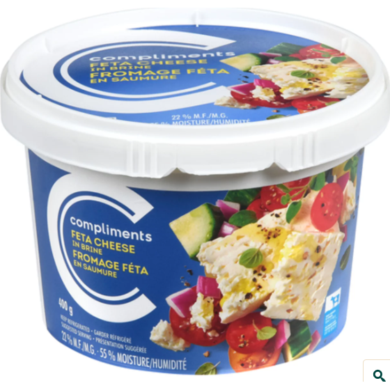 Compliments Feta Cheese 400 g