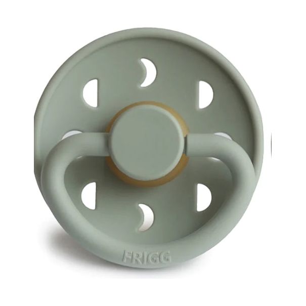 Frigg Pacifier, Silicone, Moon, Sage
