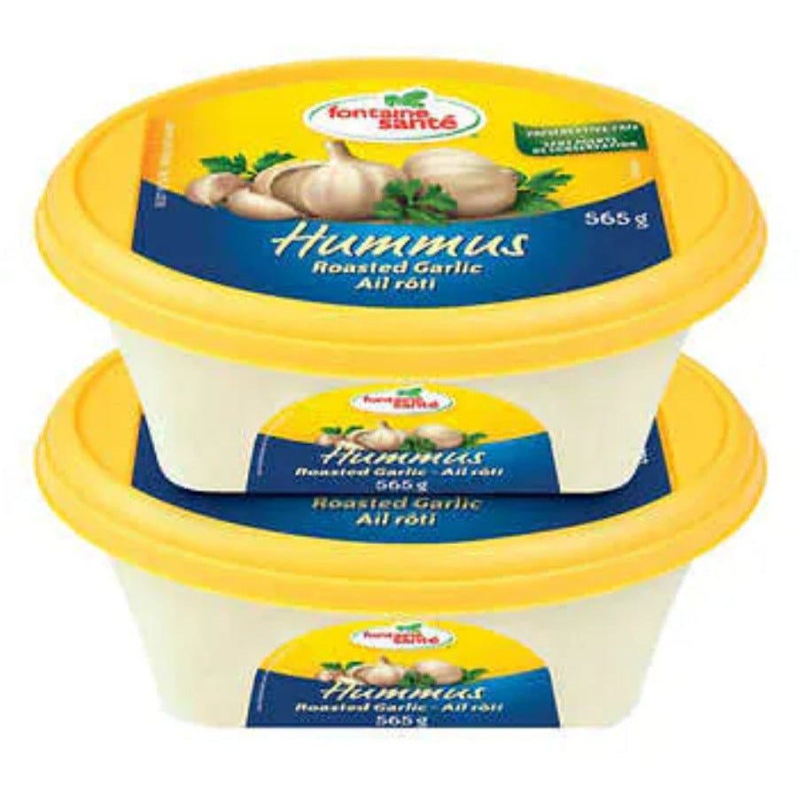 CASE LOT Fontaine Sante Roasted Garlic Hummus 2x565g