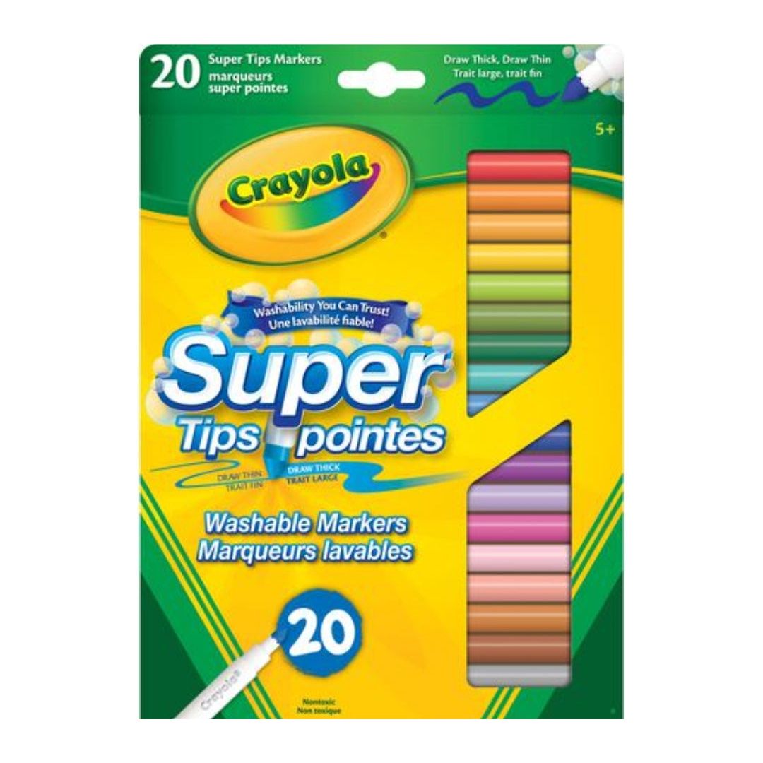 Crayola Washable Fine Line Markers, 20 pk