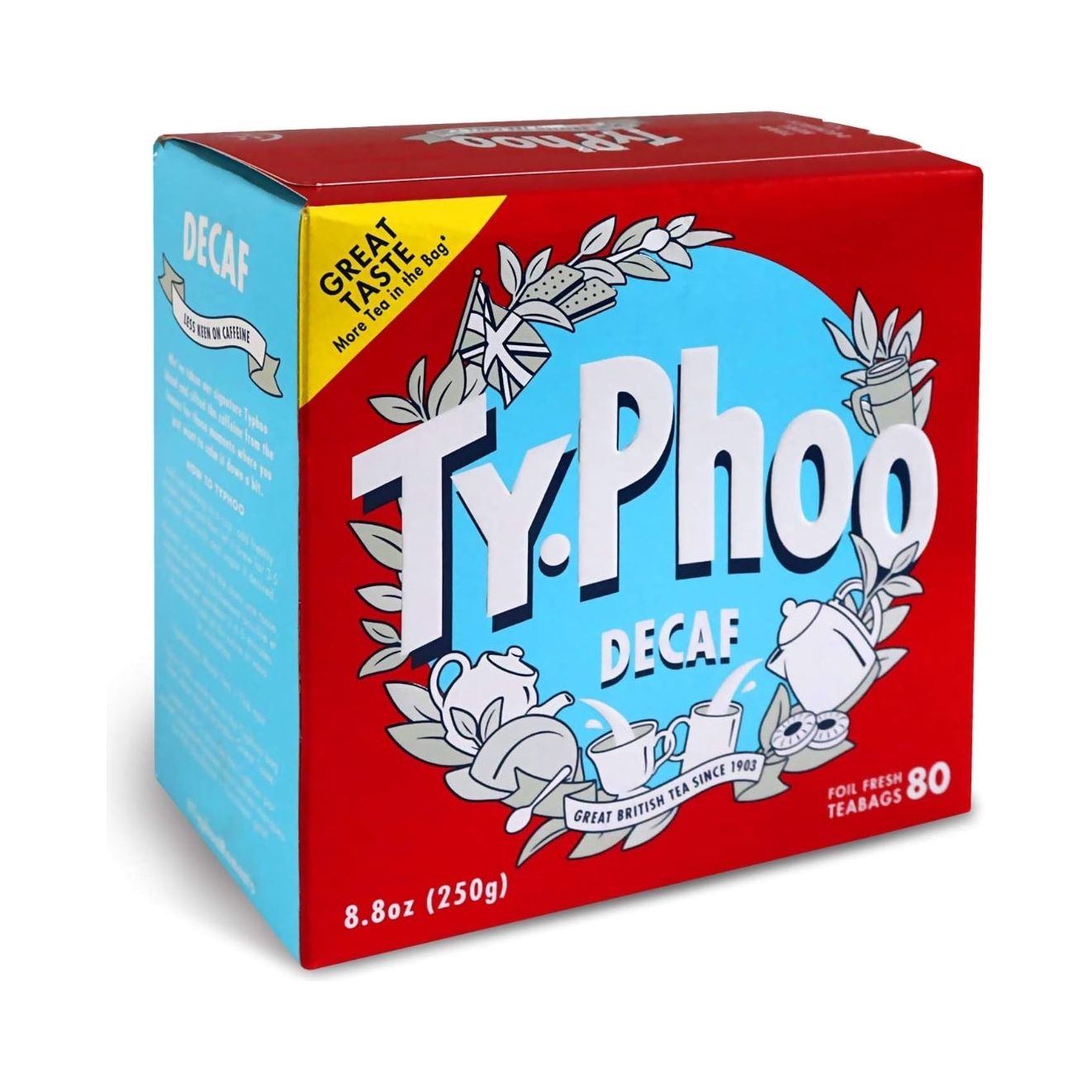 Typhoo Decaffeinated Tea, 80ea