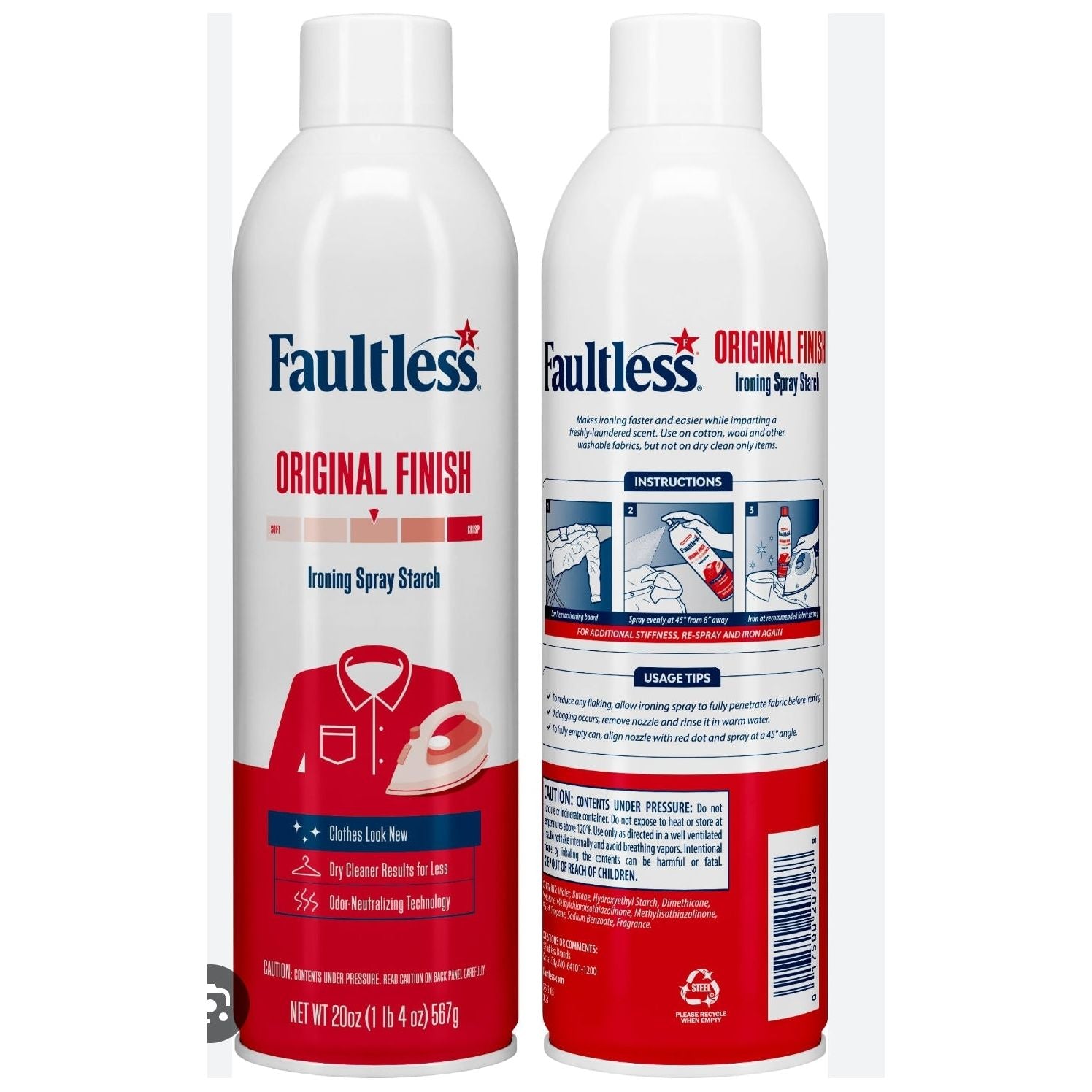 Faultless Ironing Spray Starch 567g