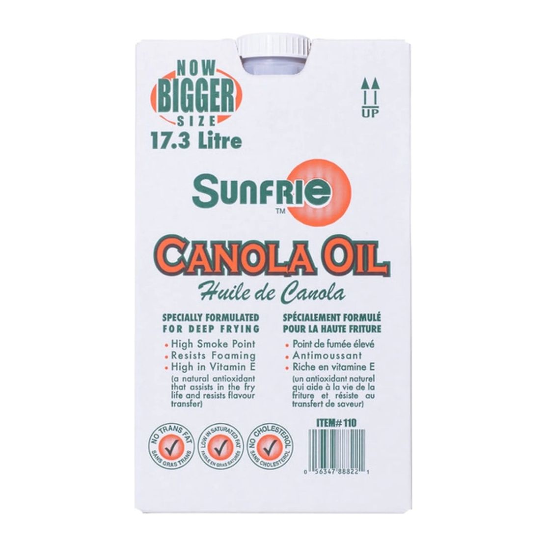 CASE LOT Sunfrie Canola Oil, 17.3L