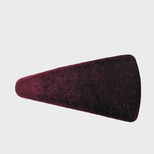 Vivente Velvet Triangle Barrette Burgandy BC778