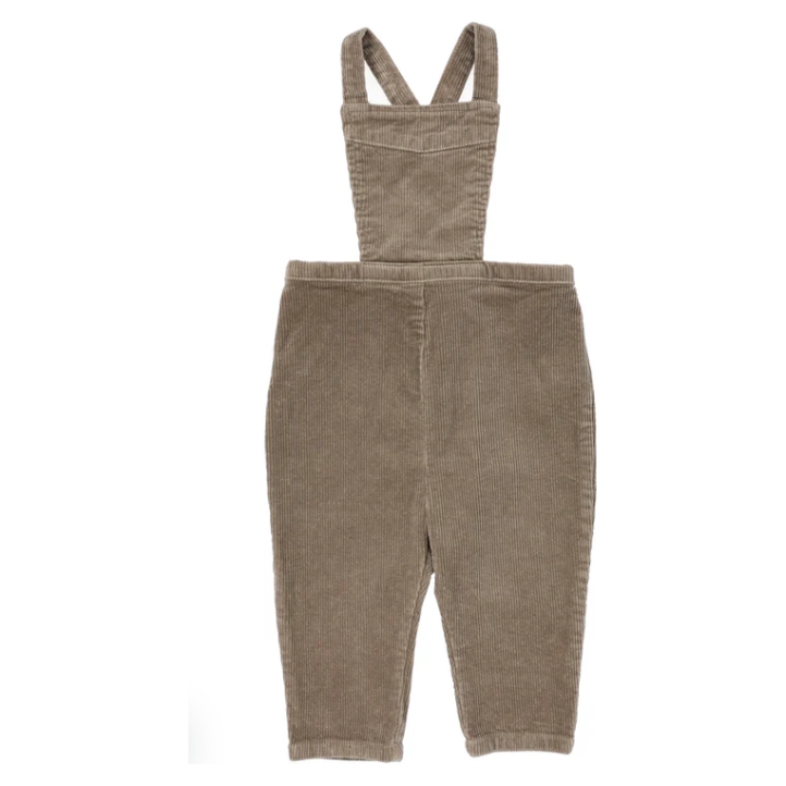 Taupe Bib Overalls - Lil Legs
