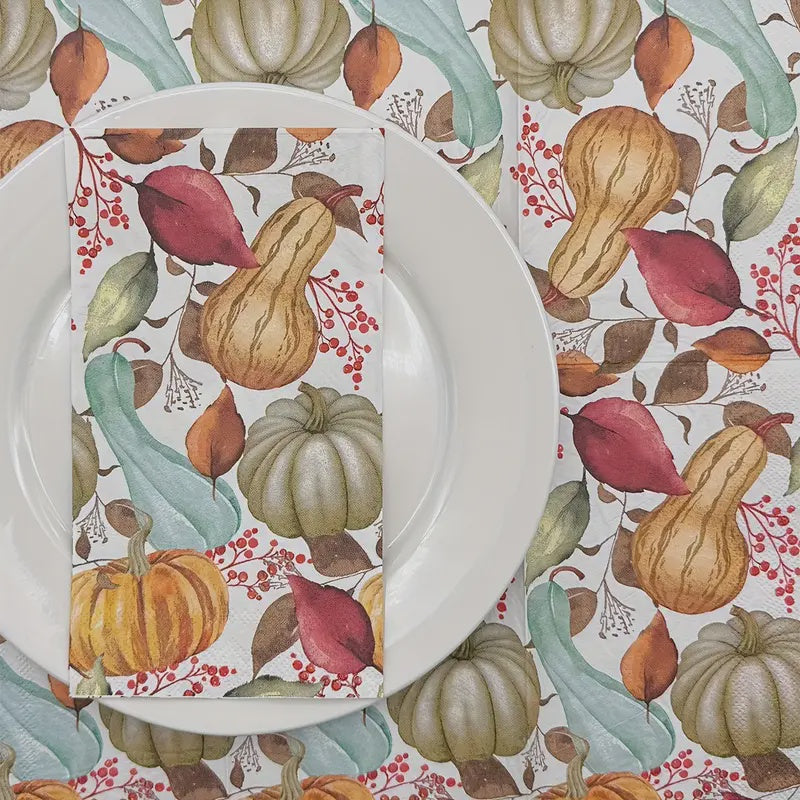 16pcs Premium 3-Ply Thanksgiving Pumpkin Napkins