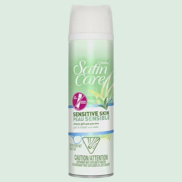 NEW Gillette Womans Satin Care Sensitive Skin Shave Gel, 198g