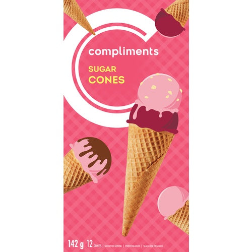 Compliments Sugar Ice Cream Cones, 12 pk