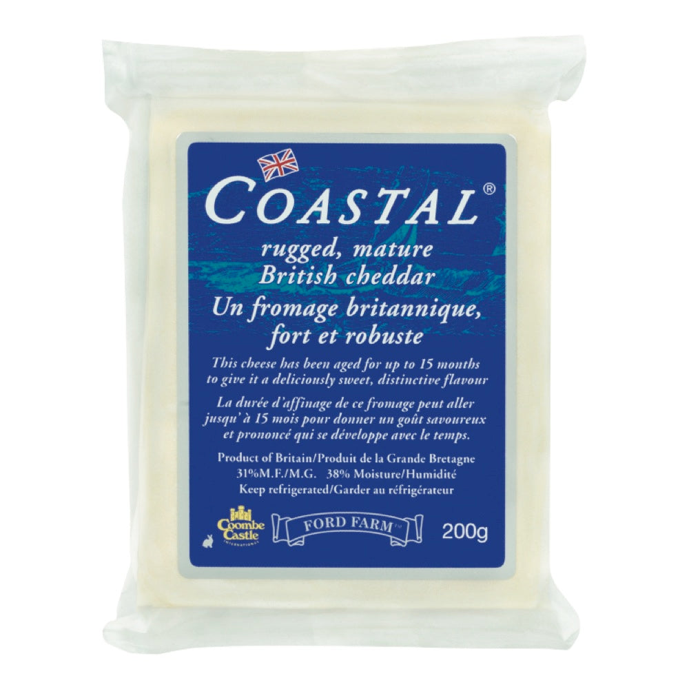 Coombe Castle Coastal Rugged Cheddar Cheese, 200 g