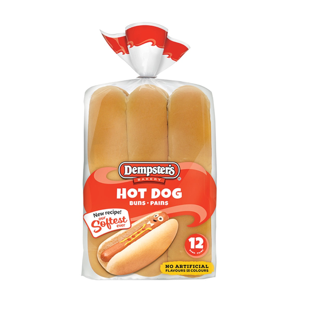 Dempster's Buns Original Hot Dog, 12pk