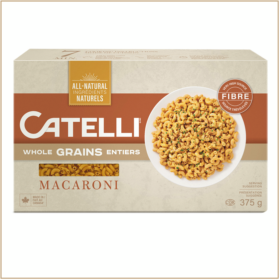 Catelli Healthy Harvest Whole Wheat Macaroni Pasta, 375 g