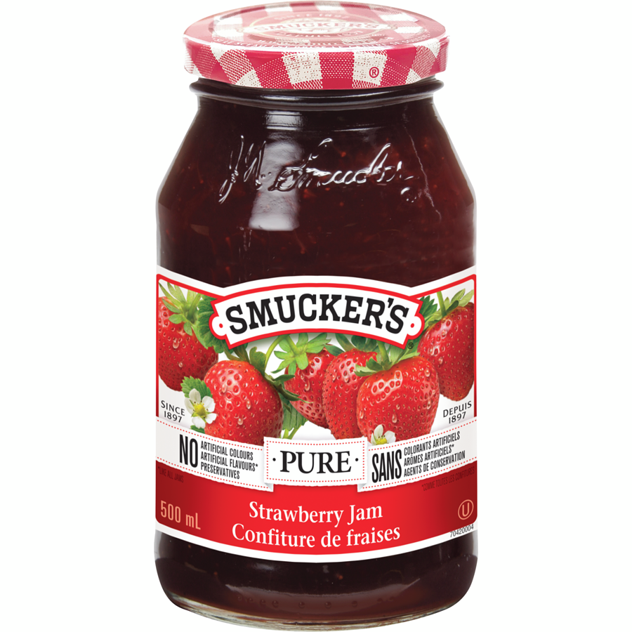 Smucker's Pure Strawberry Jam, 500 ml