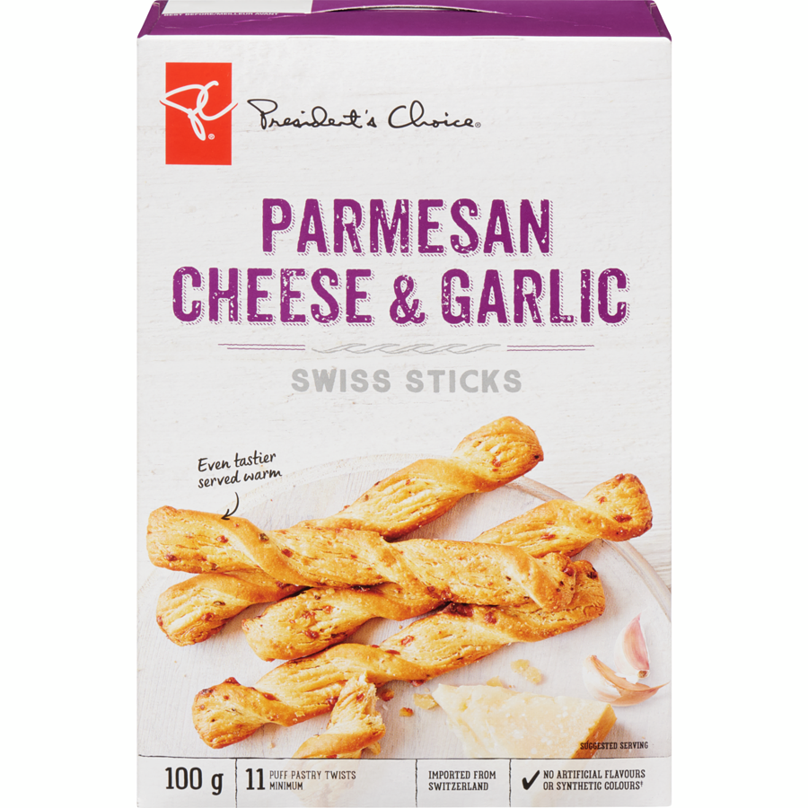 Parmesan Cheese & Garlic Swiss Sticks, 100g