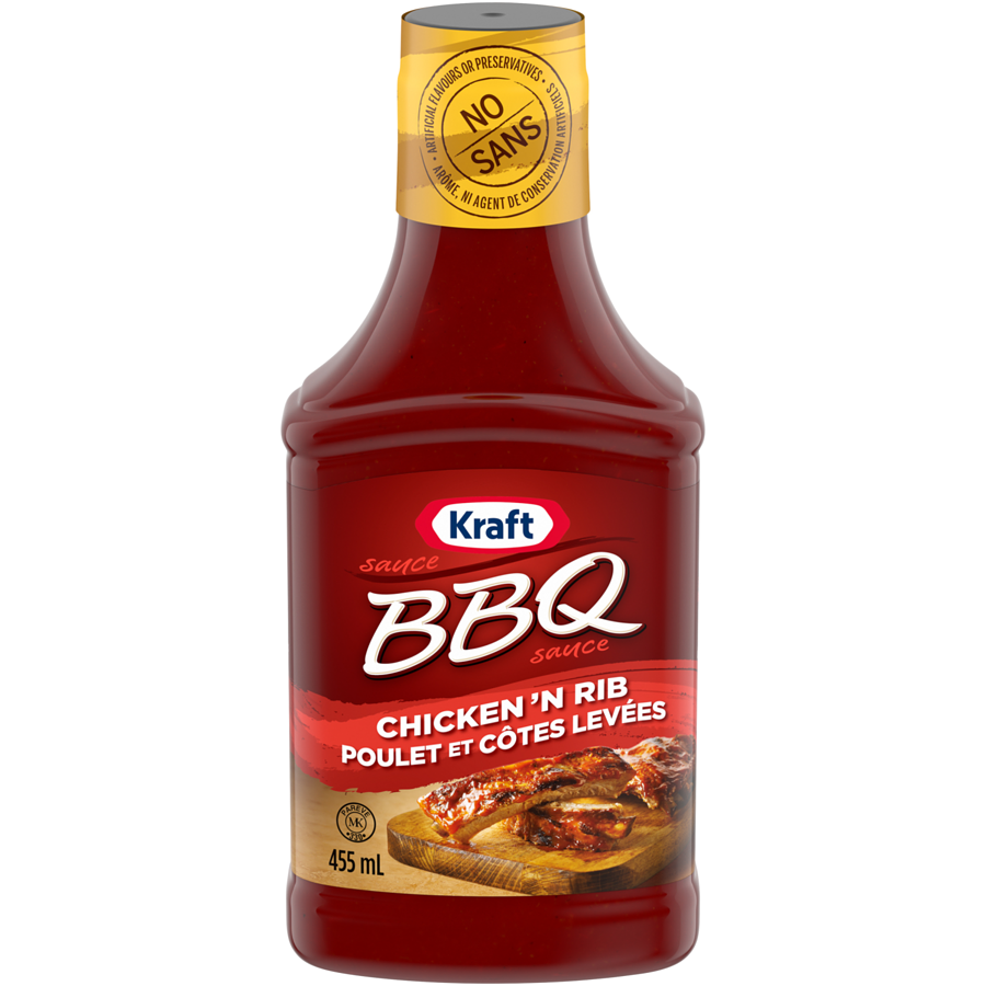 Kraft Chicken & Rib BBQ Sauce, 455 ml