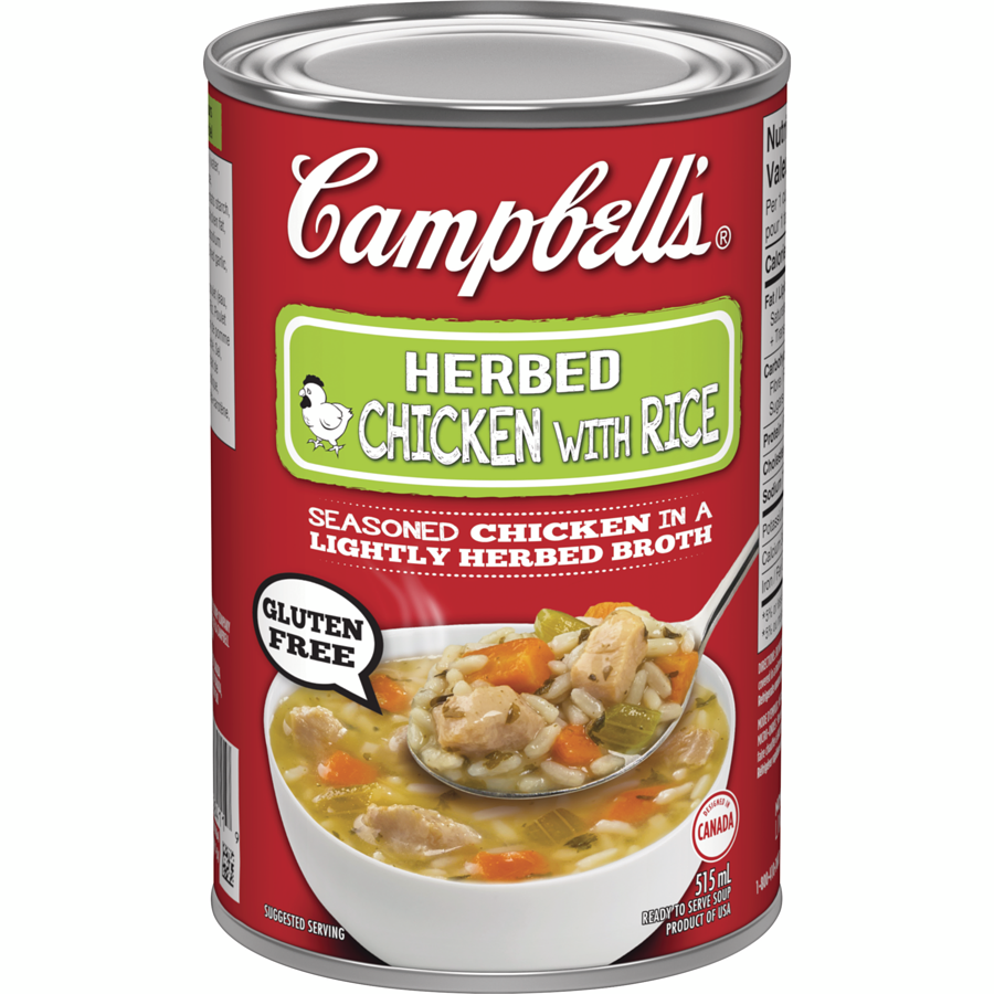 Campbell's Herb Chicken with Rice Ready to Serve Soup, 515 ml