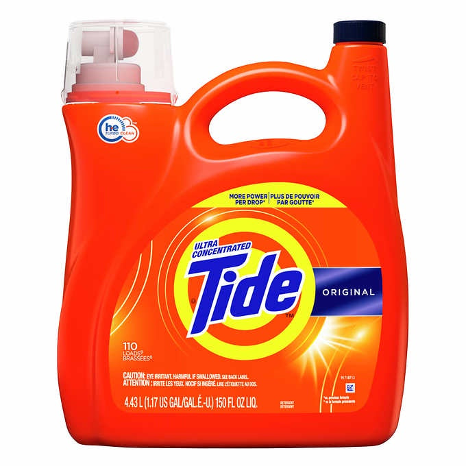 Tide Original Liquid Laundry Detergent 131 wash loads, 4.87L