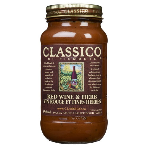 Classico Red Wine & Herb Pasta Sauce, 650 ml