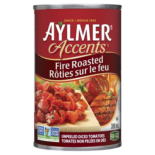 Aylmer Accents Fire Roasted Diced Tomatoes, 398 ml