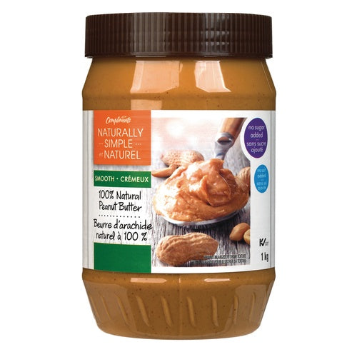 Compliments 100% Natural Smooth Peanut Butter 1 KG