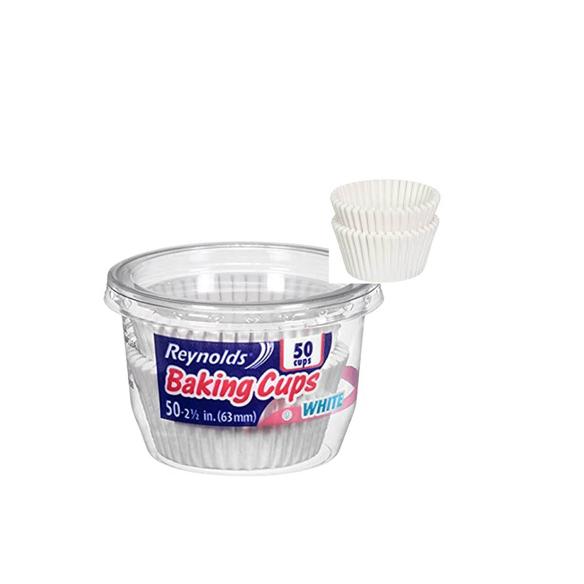 Reynolds Baking Cups Large White, 50 pack