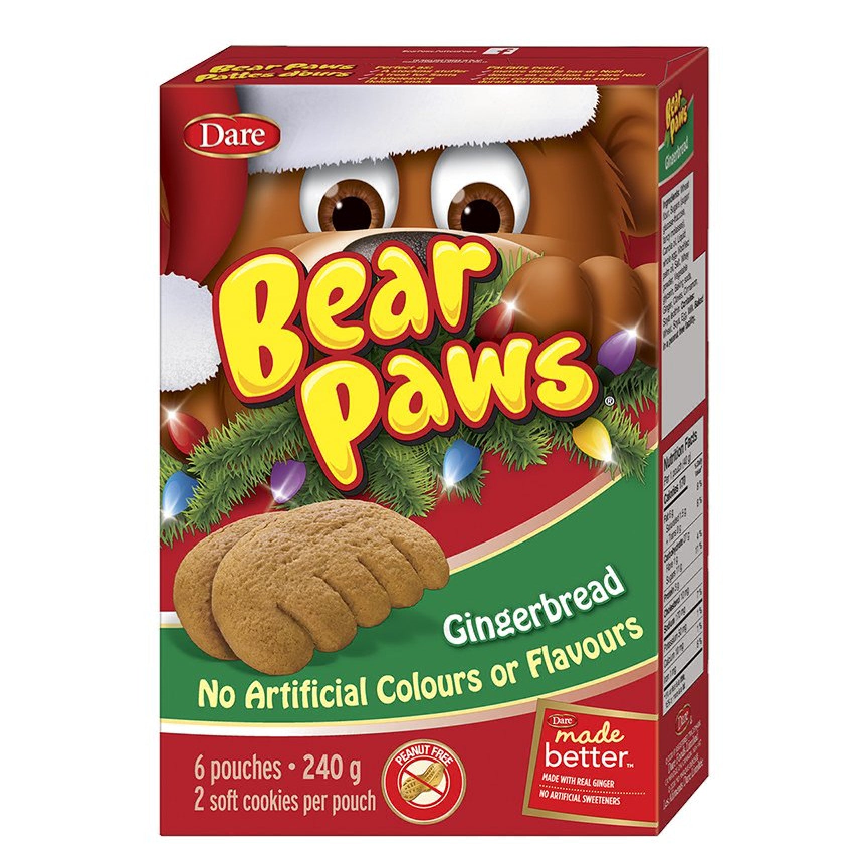 Dare Bear Paws Gingerbread Cookies, 240g