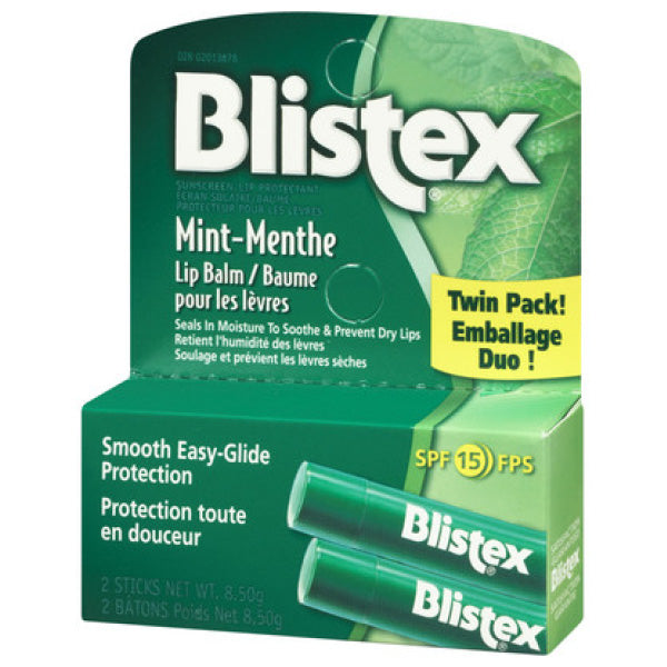 Blistex Mint Lip Balm 15 FPS Duo Pack