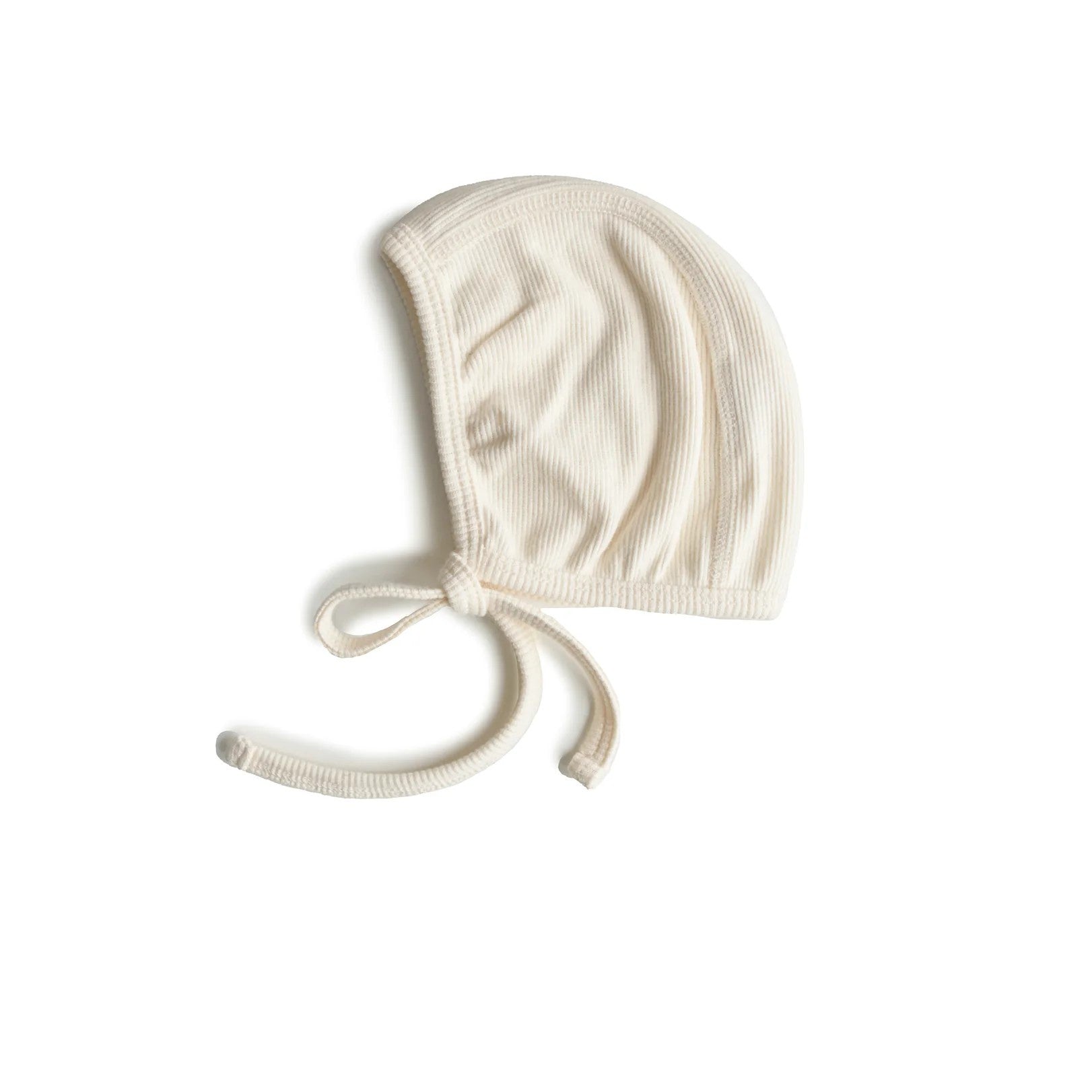 Ribbed Baby Bonnet, Ivory