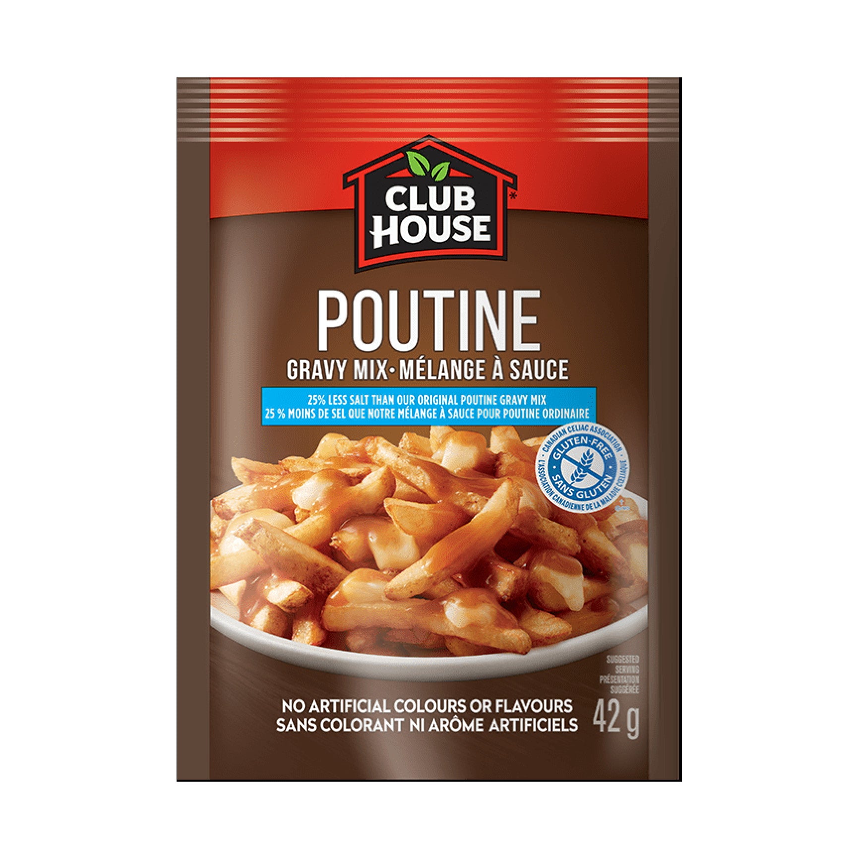 Club House Poutine Gravy Mix, Less Sodium, Gluten Free, 42g