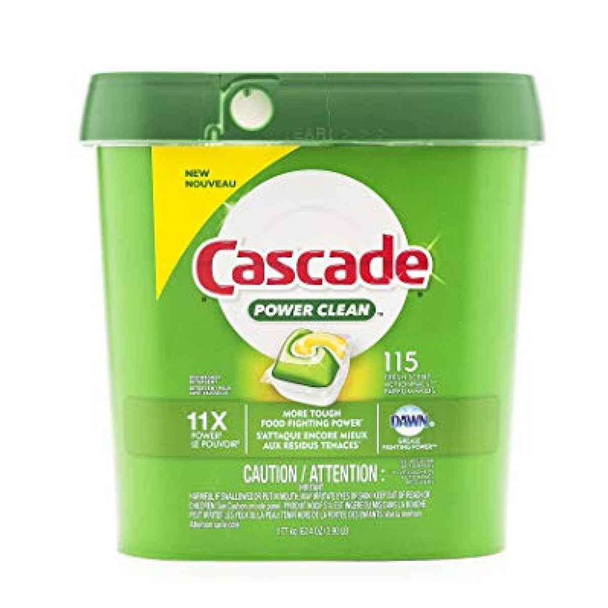 Cascade Power Clean Dishwasher Detergent, 115 tablets
