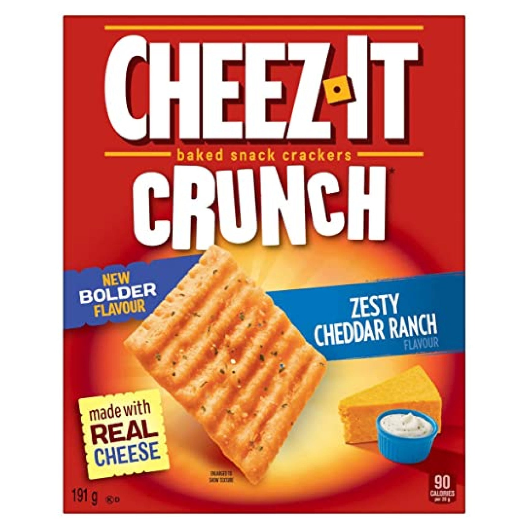 Kellogg Crackers Cheez-It, Zesty Cheddar Ranch, 191g