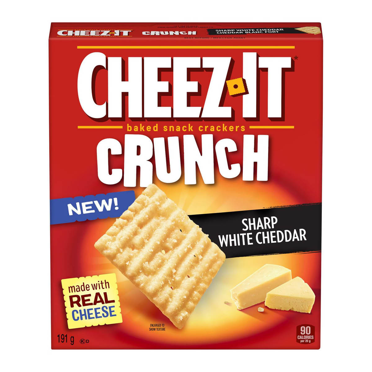 Cheez-it Crackers, Sharp White Cheddar, 191g