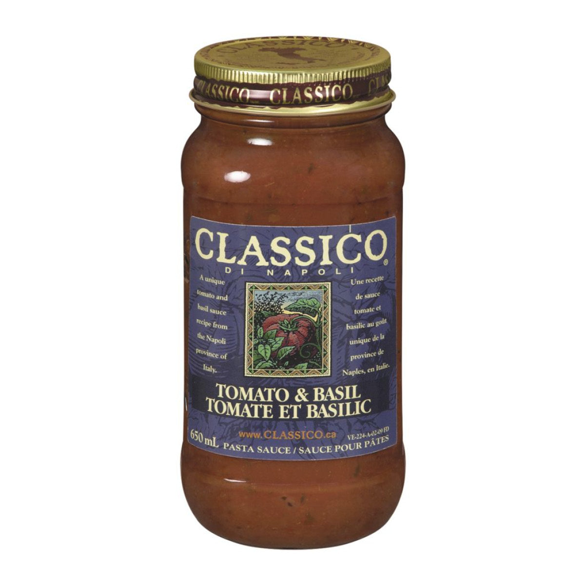 Classico Tomato & Basil Di Napoli Pasta Sauce, 650ml