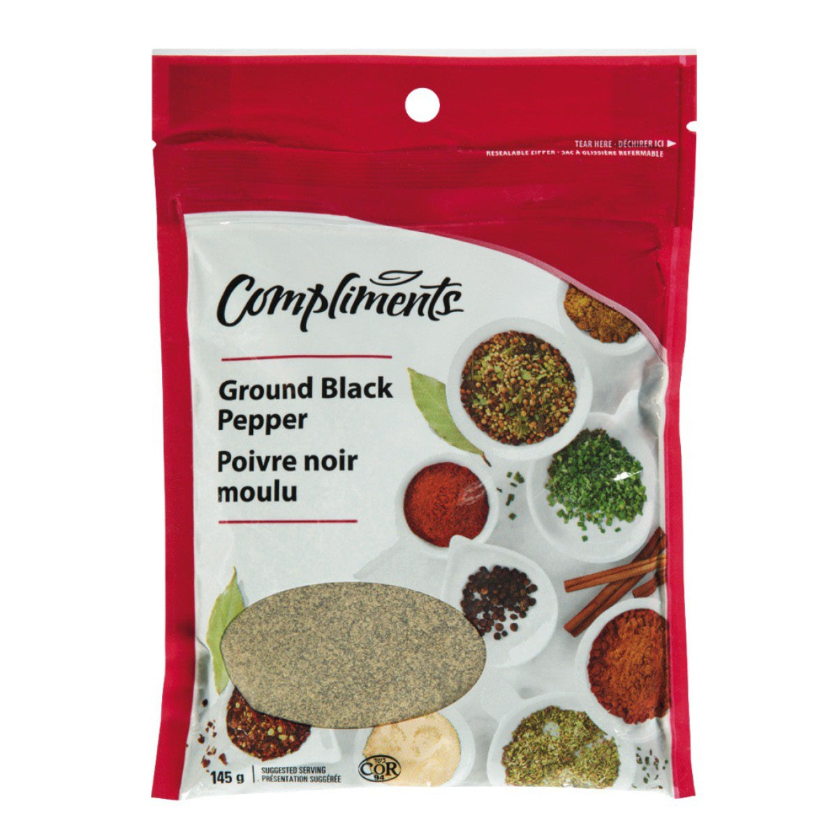 Compliments Ground Black Pepper, 145G