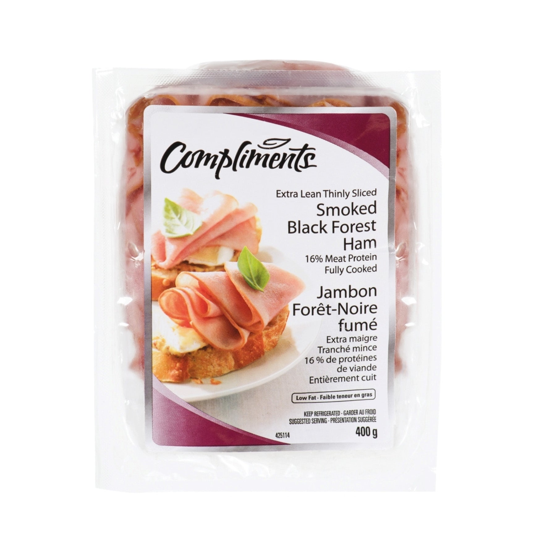 Compliments Ham, Black Forest Smoked, Extra Lean, Thinly Sliced, 400g